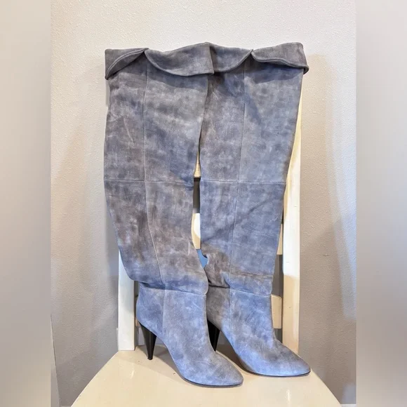 IRO Groove Boots Elegant Gray Over-the-Knee Boots size 39 - Picture 13 of 13
